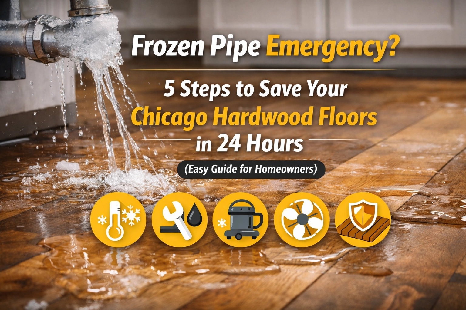 Frozen Pipe Emergency? 5 Steps to Save Your Chicago Hardwood Floors in 24 Hours (Easy Guide for Homeowners)