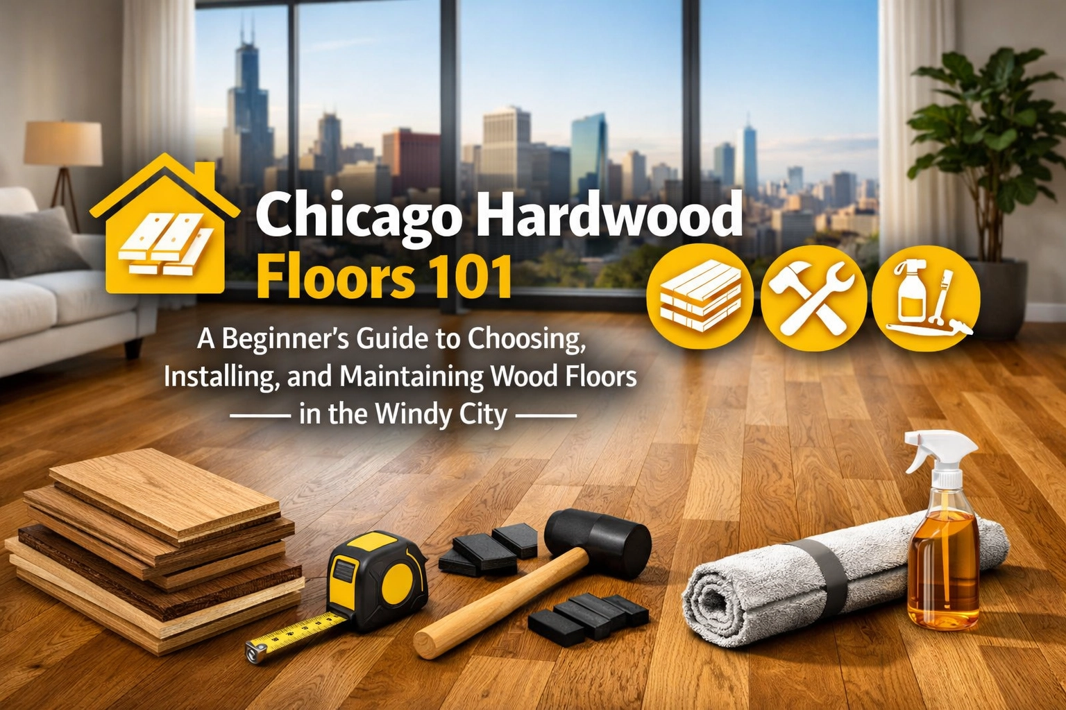 Chicago Hardwood Floors 101: A Beginner’s Guide to Choosing, Installing, and Maintaining Wood Floors in the Windy City