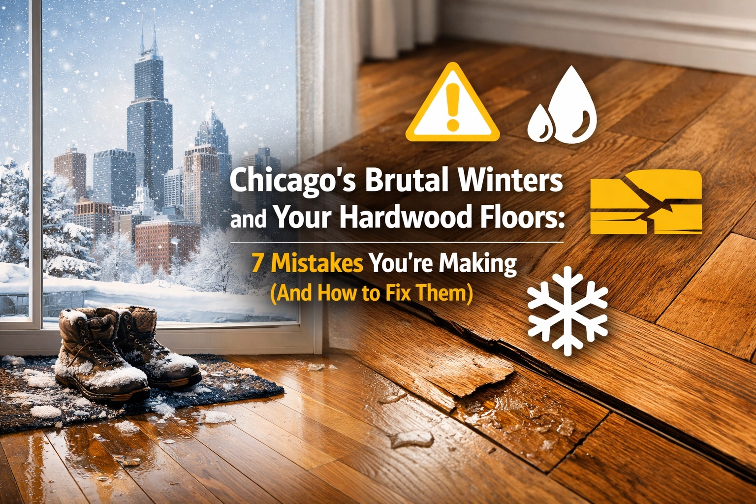 Chicago’s Brutal Winters and Your Hardwood Floors: 7 Mistakes You’re Making (And How to Fix Them)