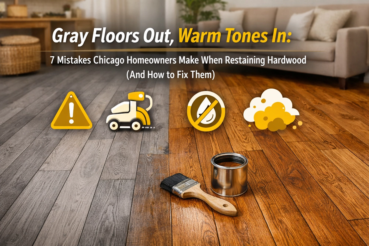 Gray Floors Out, Warm Tones In: 7 Mistakes Chicago Homeowners Make When Restaining Hardwood (And How to Fix Them)