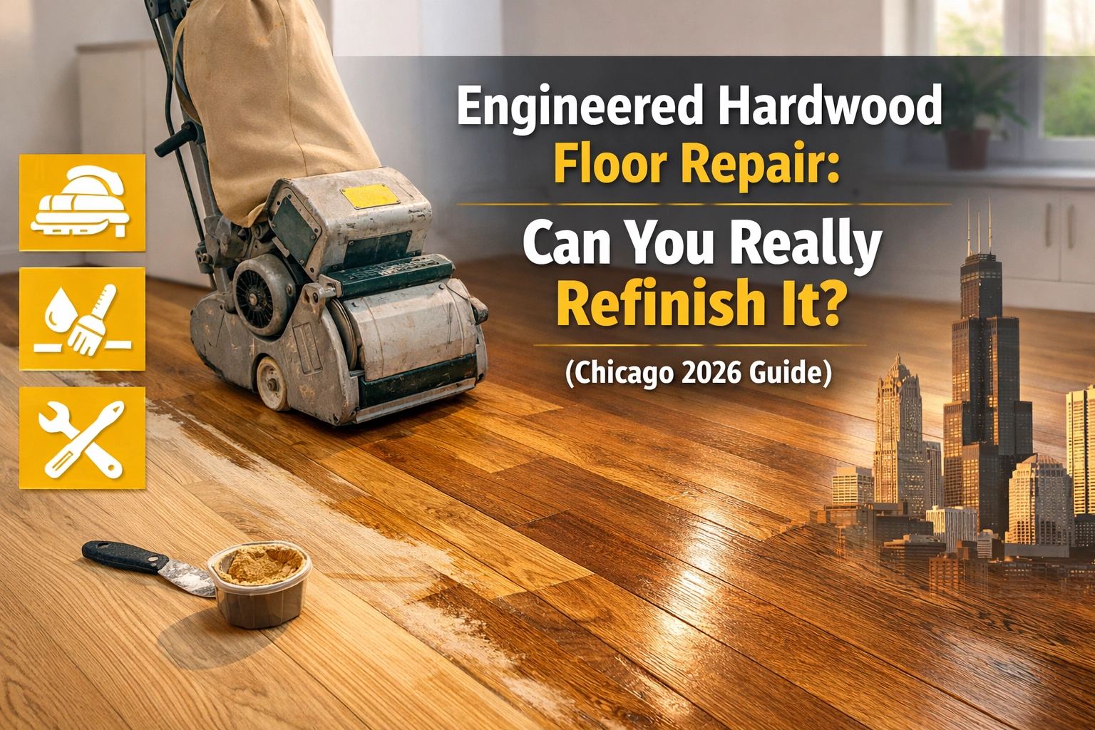 Engineered Hardwood Floor Repair: Can You Really Refinish It? (Chicago 2026 Guide)