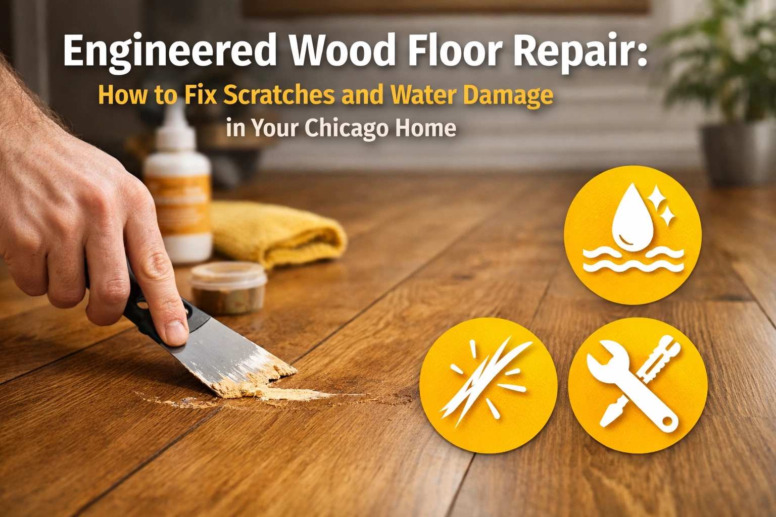 Engineered Wood Floor Repair: How to Fix Scratches and Water Damage in Your Chicago Home