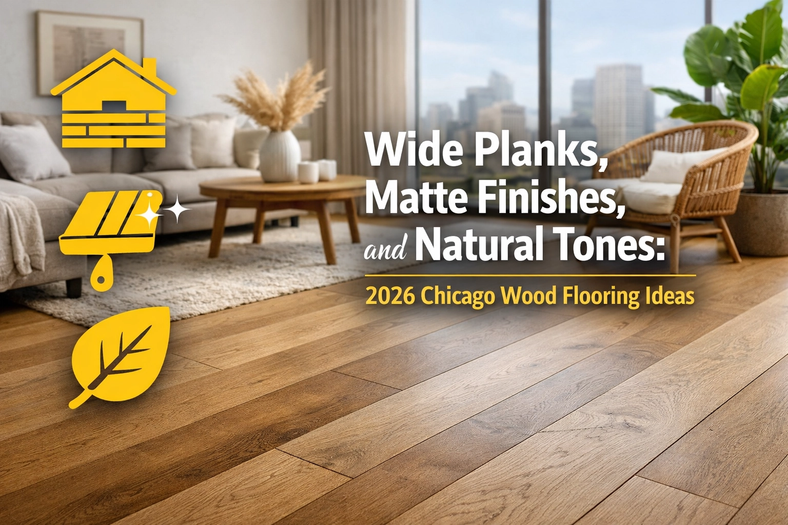 Wide Planks, Matte Finishes, and Natural Tones: 2026 Chicago Wood Flooring Ideas
