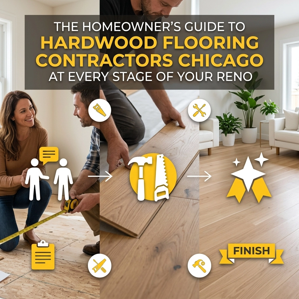 The Homeowner’s Guide to Hardwood Flooring Contractors Chicago at Every Stage of Your Reno